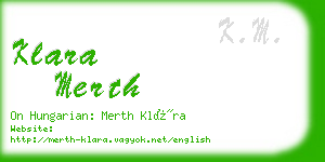 klara merth business card